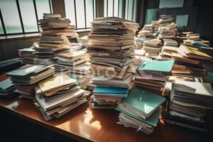 企業の保険契約書や資料が整理されず、リスク管理の全体像を把握しにくい状態